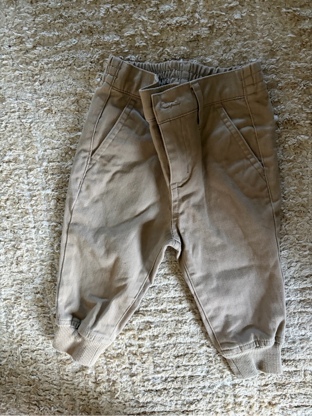 Janie and Jack Tan Jogger Pants